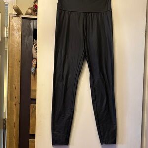 SHEIN Black Faux Leather Leggings